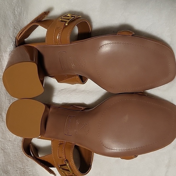 Franco Sarto Brown Owen Slingback 3" Chunky Block Heel Dress Sandal Size 9 - Picture 7 of 10